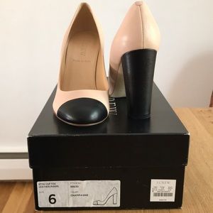 J. Crew Etta Cap Toe Leather Pumps